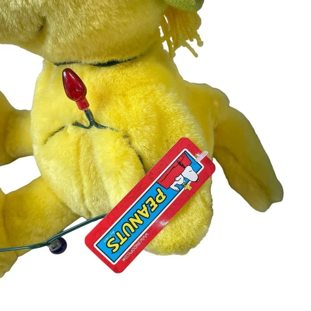 Peanuts Woodstock Plush With‎ Christmas Lights & Beanie Animated 